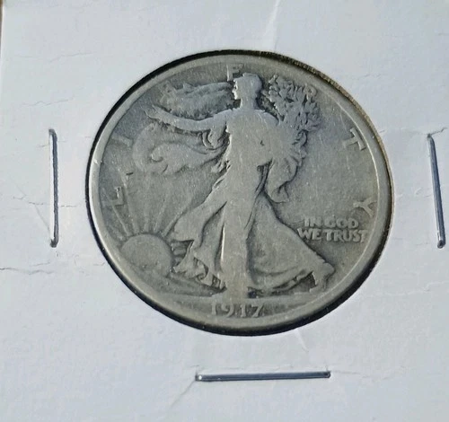 1917 P Walking Liberty Half Dollar 90% Silver G - VG