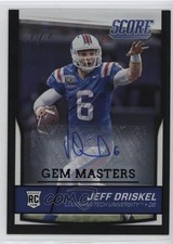 2016 Score Rookies Gem Masters Signatures 1/1 Jeff Driskel #430 Auto 05or