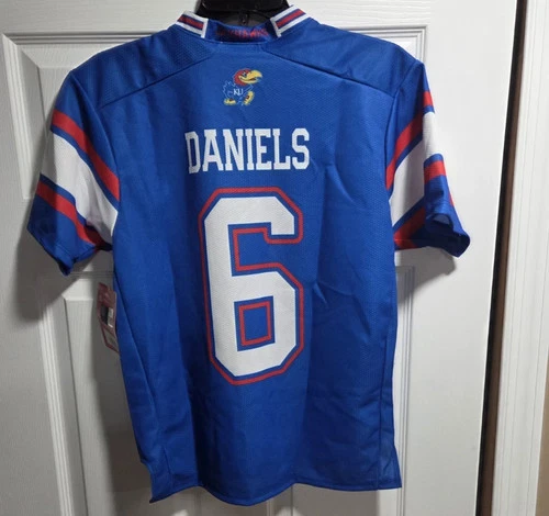 Kansas Jayhawks Jalon Daniels GameDay Greats Blue NIL NCAA Jersey YOUTH Large - product listing photo