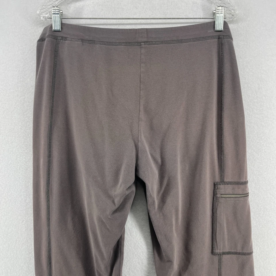 Pantalones EILEEN FISHER M Elásticos Algodón Orgánico Jersey Jogger Cintura Elástica Marrón Foto 4 de 4
