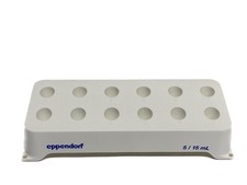Used EPPENDORF 12-Place Stackable Tube Rack for 5mL & 15mL Tilt-Proof 0030119827