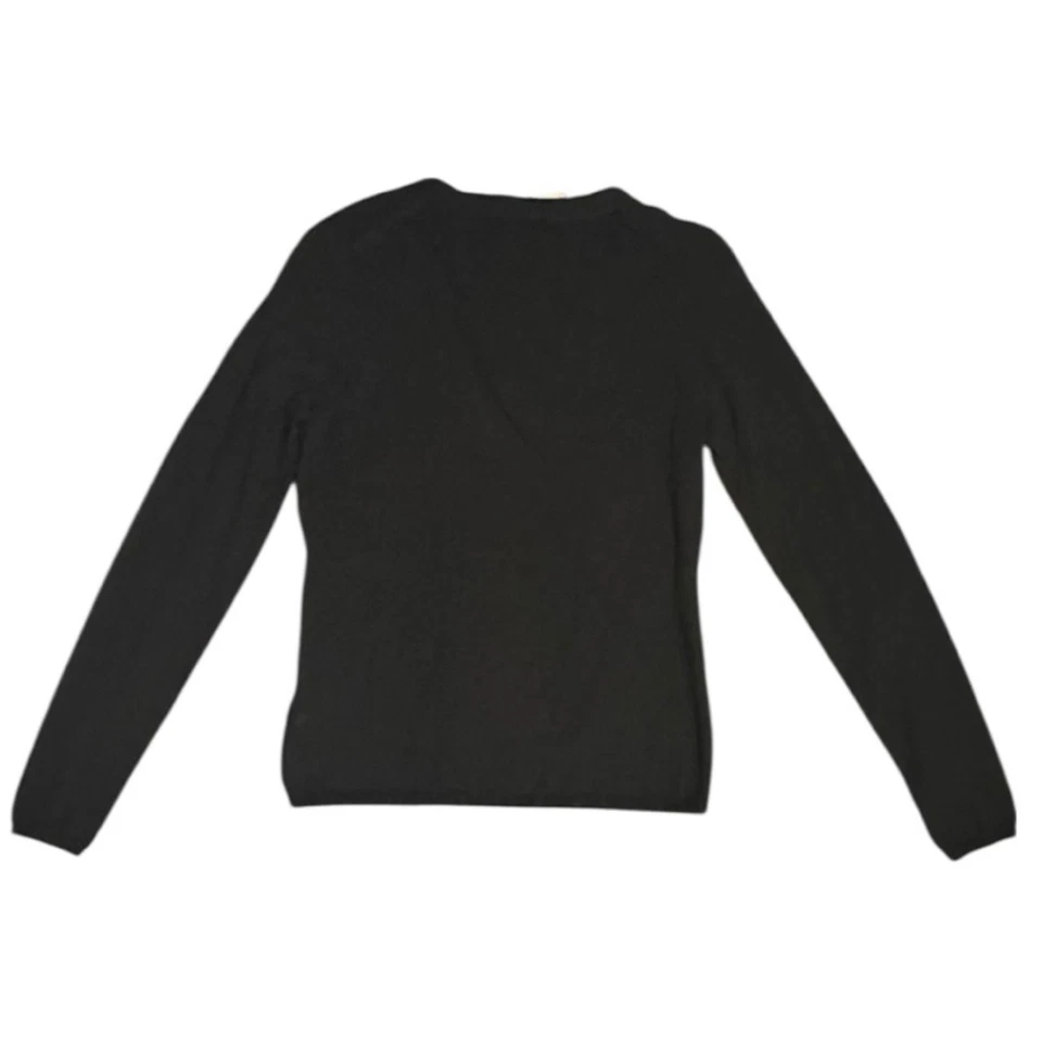 Cárdigan suéter negro manga larga Burberry Brit para mujer con botones talla L Foto 2 de 4