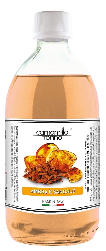 Ricarica 1000ml Diffusore Ambra e Sandalo Camomilla Torino Italy