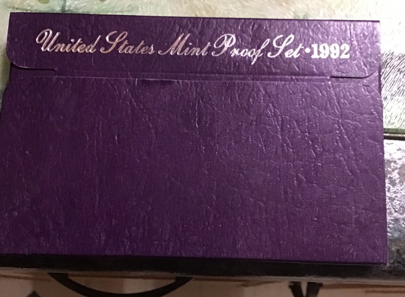 1992 Clad Proof Set U.S. Mint Original Government Packaging-Some Toning