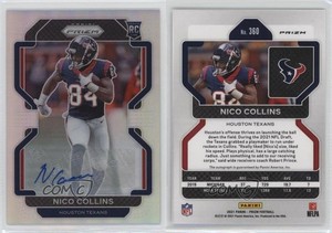2021 Panini Prizm Rookie Silver Prizm Auto Nico Collins #360 Rookie Auto RC