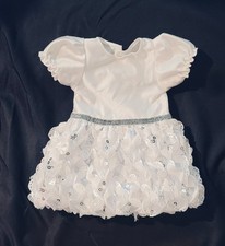 White Party Dress Sparkling Belt Sequins For 18in American Girl My Life Og doll