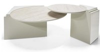 Moderner Luxus Couchtisch Doppel-Set 2X Runde Design Tische FüRs Wohnzimmer