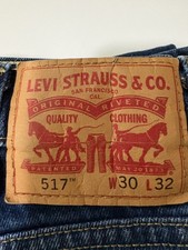 Levis 517 Bootcut Jeans Mens 30x32 Blue Denim...
