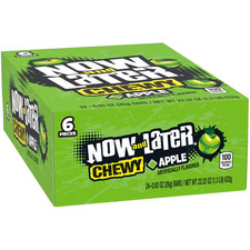 Now and Later Chewy Apple Candy Bars 24 Count 0.93 oz Each