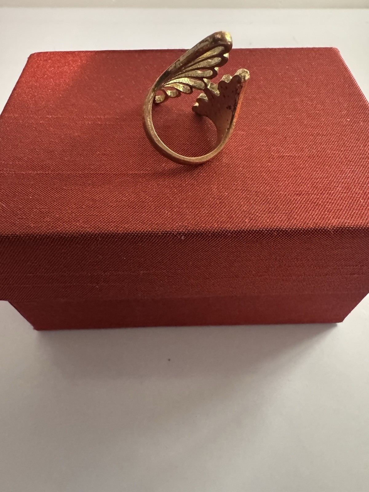 Gold Butterfly Adjustable Statement Ring with Cle… - image 6