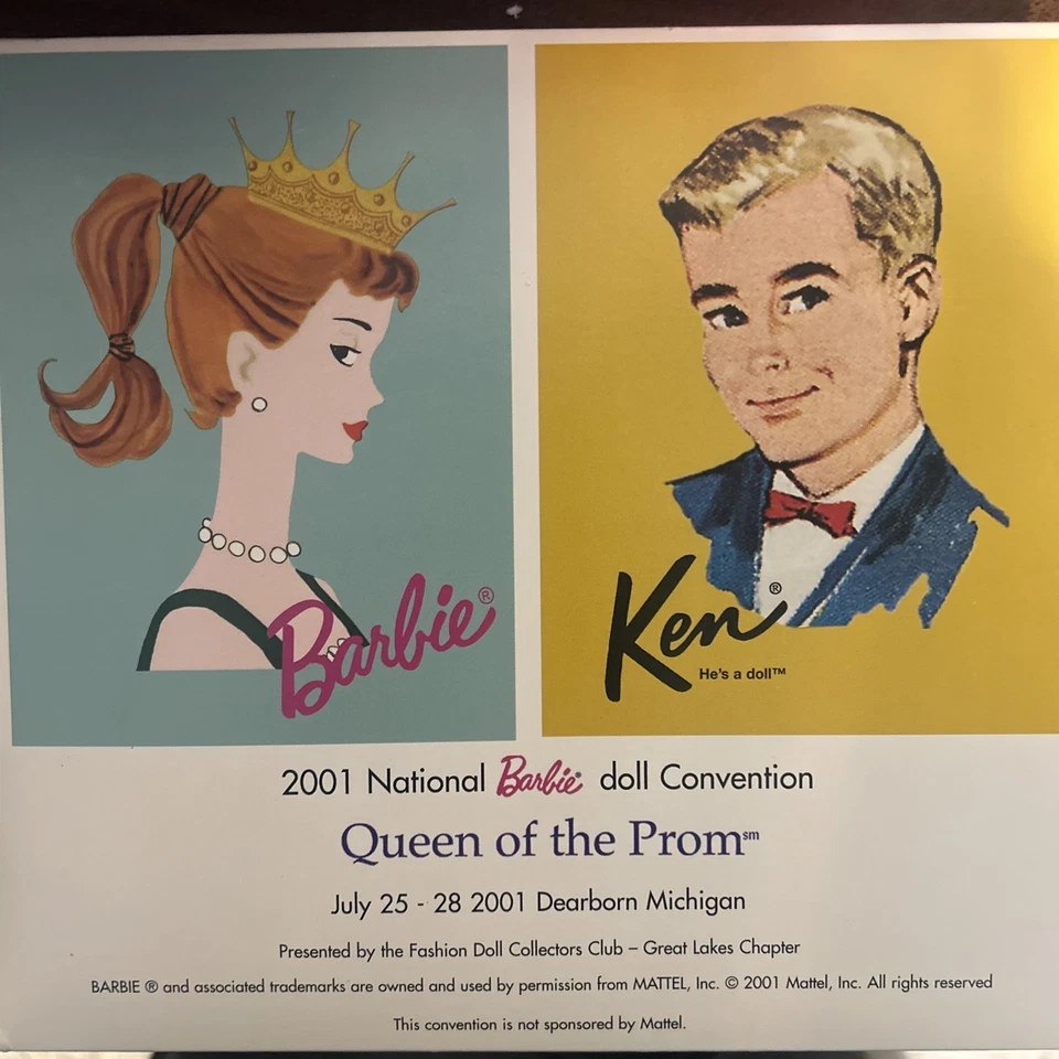 2001 NATIONAL BARBIE DOLL CONVENTION QUEEN OF THE PROM GIFT - ACCESSORY SET - Image 2 of 2
