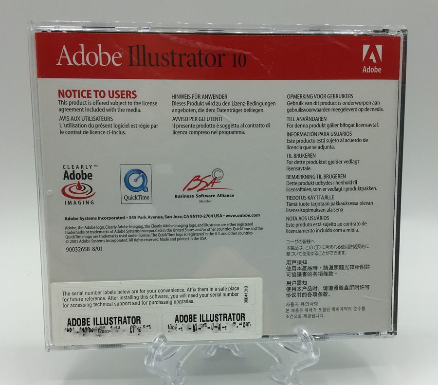 Adobe Illustrator 10 for Mac - Full Install CD - Grade A