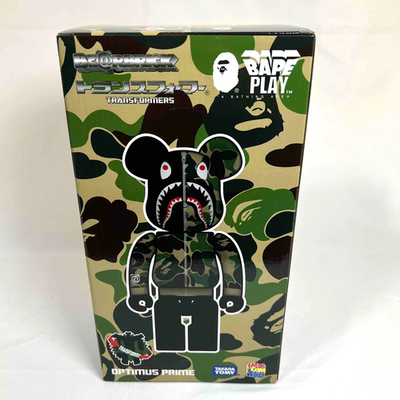 BE@RBRICK × TRANSFORMERS BAPE SHARK 400% BE@RBRICK Transformers Optimus Prime BAPE CAMO SHARK 400% A
