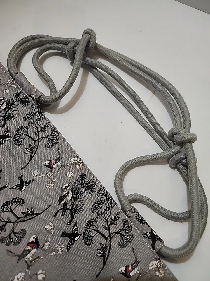 Farmhouse Is My Style Winter Birds Cotton Bag Purse Tote 18" - Image 3 of 4