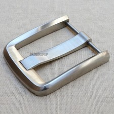 Edelstahl Dornschließe für Herren Leder Gürtel Ersatz Snap On 40 mm Silber