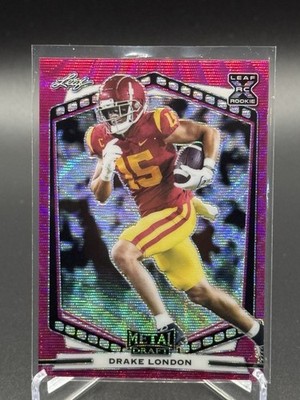   2022 LEAF METAL DRAFT DRAKE LONDON RC MOJO PINK B-DL1  