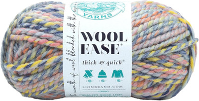 Lion Brand Yarn Wool-Ease Dickes Und Schnelles Garn, Weiches Und Sperriges Garn 
