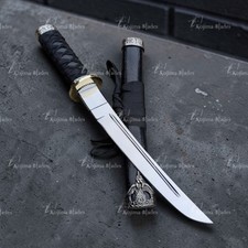Handmade Tanto Sword Tempered Carbon Steel Japanese Katana Samurai Full Tang