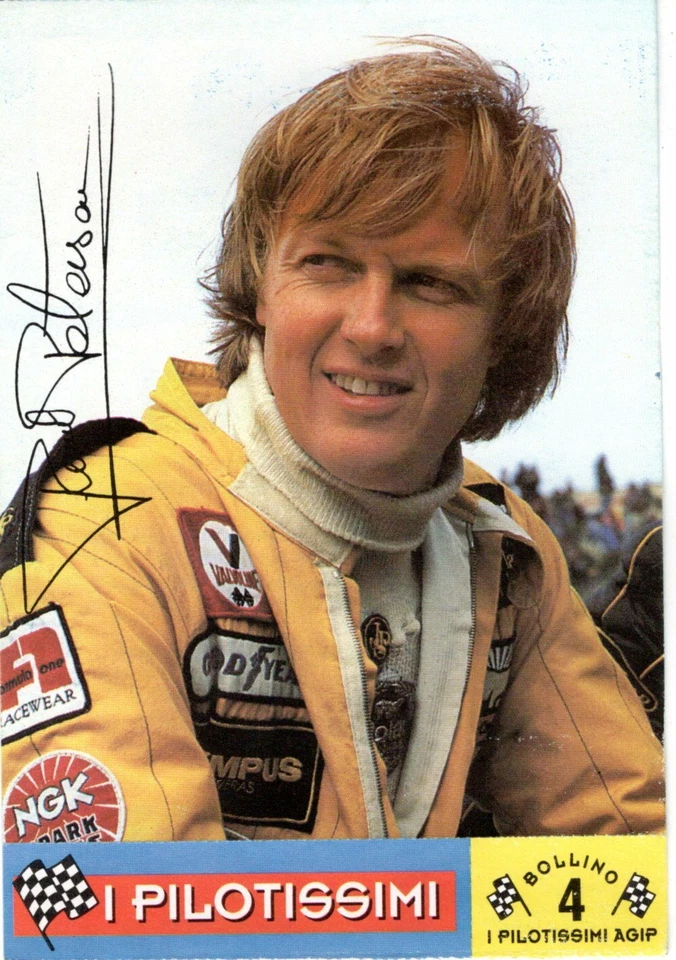 figurina PILOTI PILOTISSIMI AGIP numero 4 RONNIE PETERSON