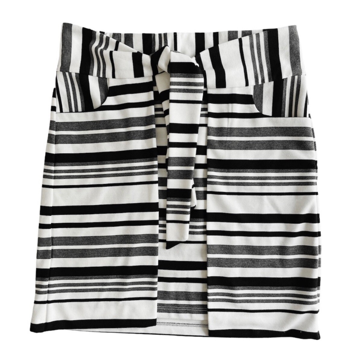 CAbi Striped Grandstand Front Tie Wrap Skirt - Si… - image 1