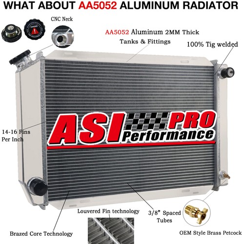 4-Row Radiator For 1979-1990 1991 1992 1993 Ford Mustang GT / LX 2.3L 5.0L V8 MT - Picture 1 of 14