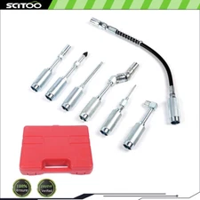 New 7pc Grease Gun Adapter Set Lubing Hose Fitting Zerk Tip Assortment Kit