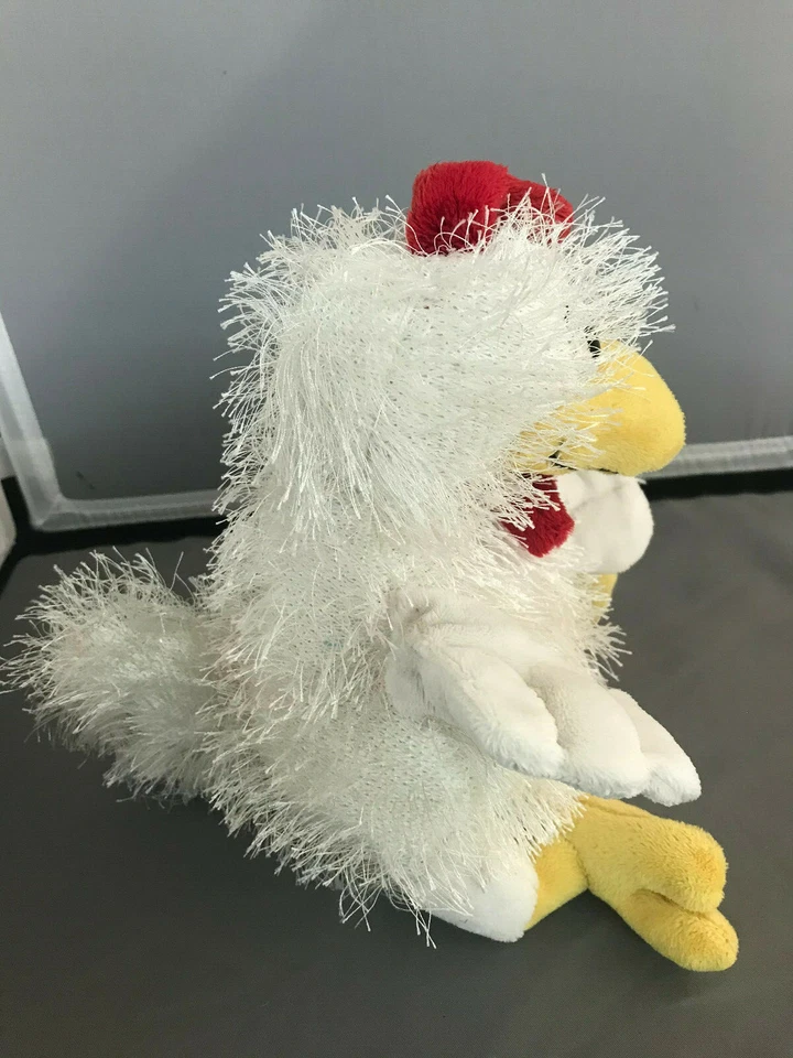 Chicken Plush Stuffed Animal Beanie HM205 12" Toy White Red Ganz Webkinz NO CODE - Image 4 of 4