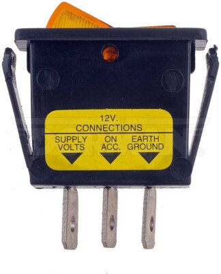 Electrical Switches - Rocker - Rectangular Style - Amber Glow