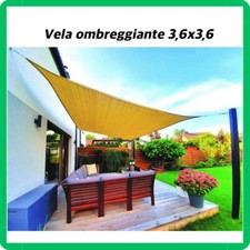 vela ombreggiante tenda telo telone giardino quadrata protezione anti UV HDPE b