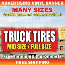 Truck Tires Advertising Banner Vinyl Mesh Sign New Used Repairs Auto Service Truck Tires Advertising Banner Vinyl Mesh Sign New Used Repairs Auto Service