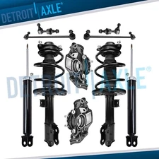 10pc Front Steering Knuckles Hub Struts Rear Shocks Kit for 2011 Kia Optima 2.0L