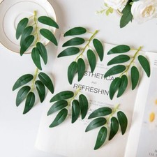 50Pcs Artificial Willow Leaves Plastic Plants Christmas Decoration Home Wedding