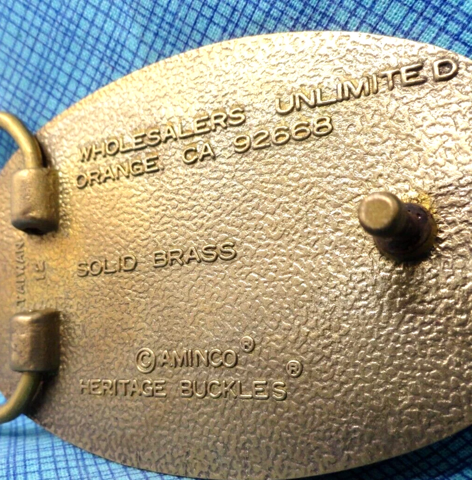 Hebilla de cinturón de coche de carreras latón macizo naranja CA vintage años 80 Aminco Heritage .SHY259 Foto 4 de 4