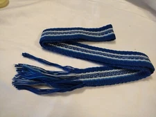 #12 Powder Horn inkle loom strap Shades Of Blue 45" x 1 1/2"