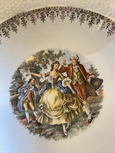 Vintage Washington Colonial Vogue Dinnerware Round Serving 22k Hallmark Cannon - Picture 2 of 11