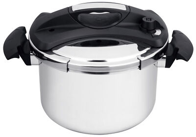 調理器具 neru design works  AL Cooker Barton Pressure Cooker Stovetop 6 Qt Turbo 18/8 with Easy