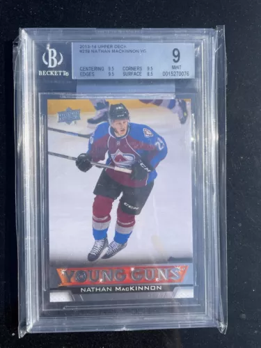 2013-14 Upper Deck Young Guns #238 Nathan MacKinnon Rookie RC Card - BGS MINT 9