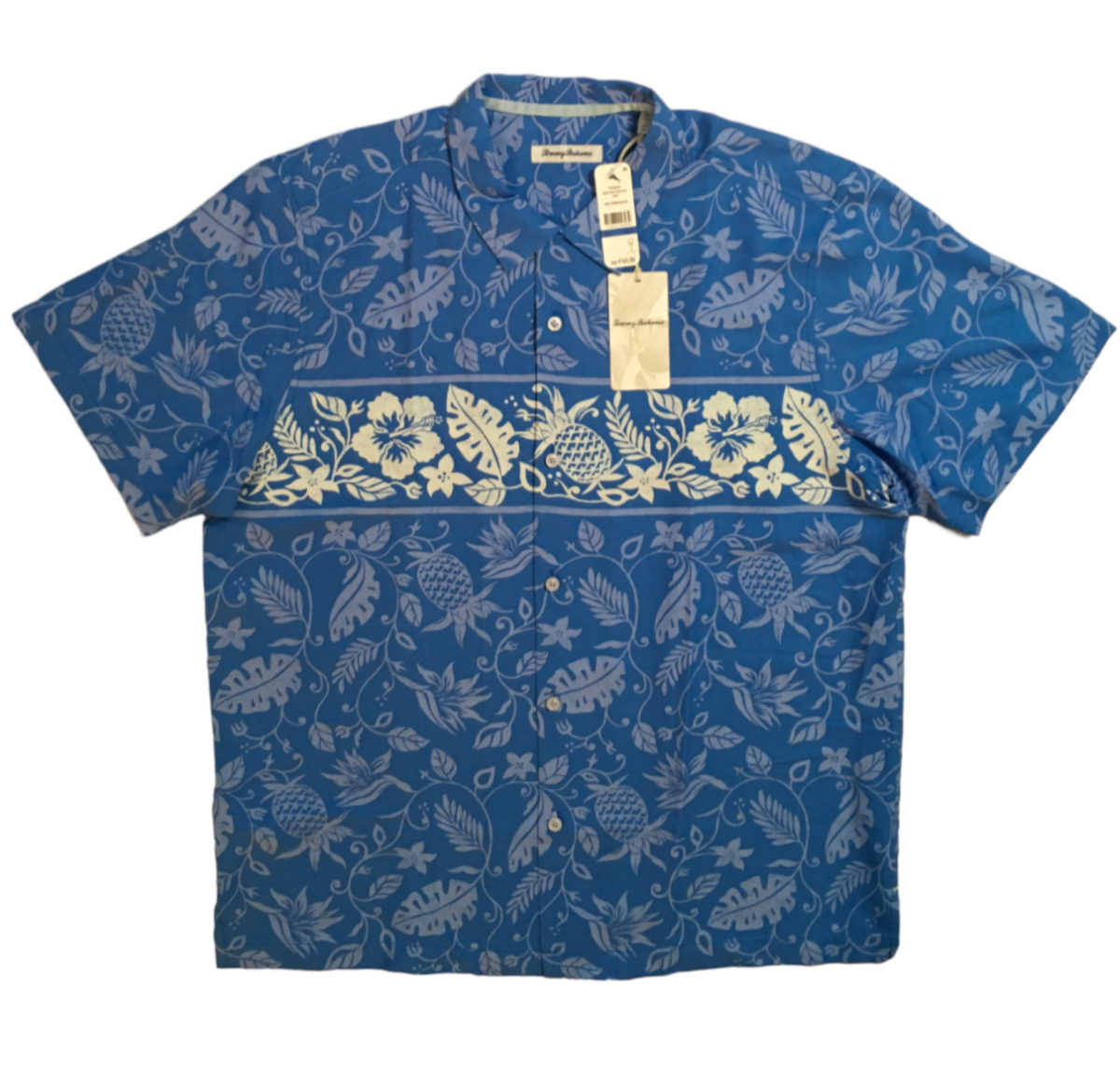 Tommy Bahama Men's Hawaiian Camp Shirt Pina Plazzo Blue Floral Silk NWT Size XL eBay