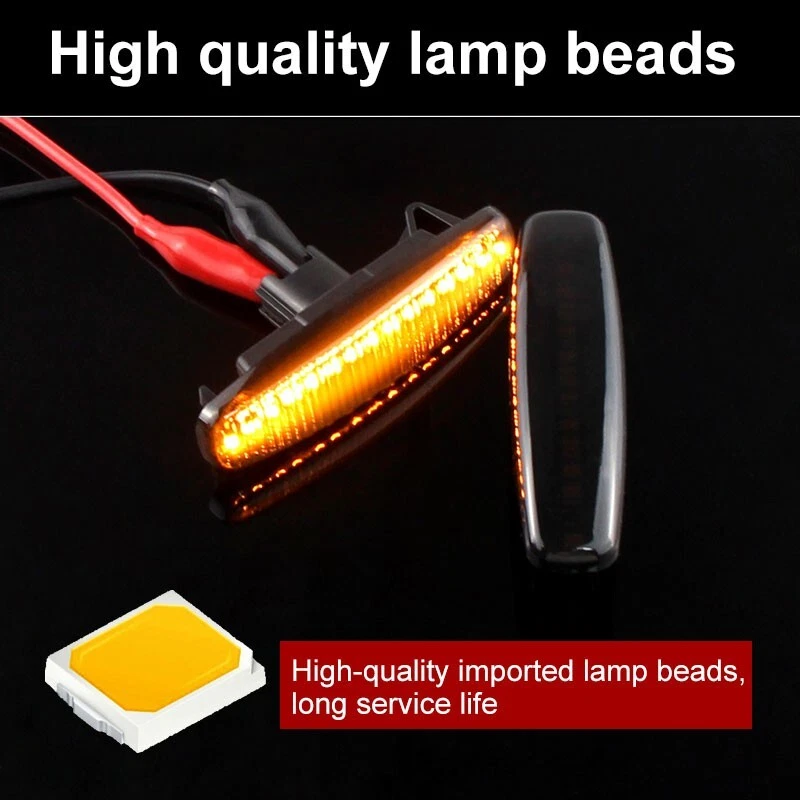 Luces LED laterales de lente negra para Nissan Pathfinder Infiniti M35 M45 G35 G37 Foto 3 de 4