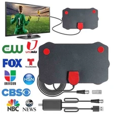 [5600 Miles] Clear Indoor Digital TV HDTV Antenna [2025 Latest] UHF/VHF/1080p 4K