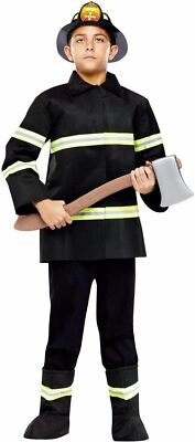 Fun World Authentic Issue Fireman Fire Chief Costume, Small 4-6 Dress Up Play