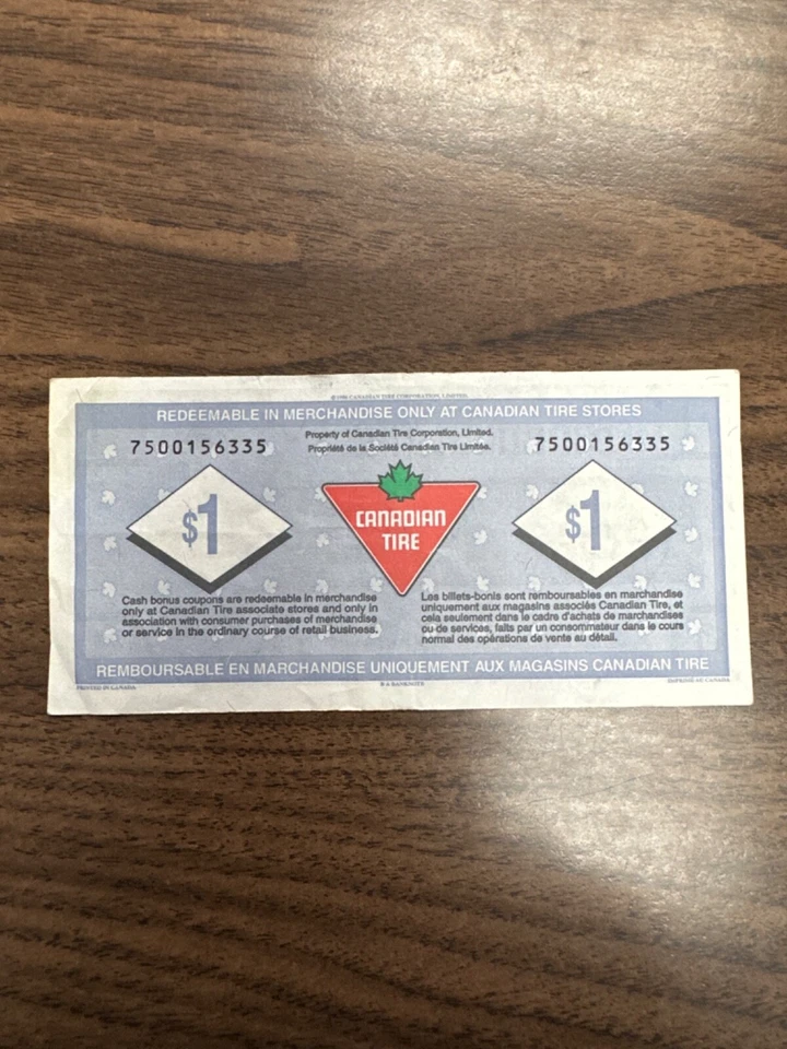 canadian tire money 75th anniversary $1.00 - Image 2 of 2