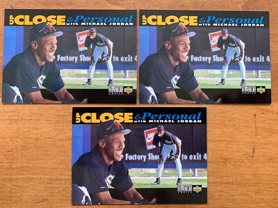 LOT of (3) MICHAEL JORDAN 1994 Upper Deck Collector's Choice UP CLOSE & PERSONAL