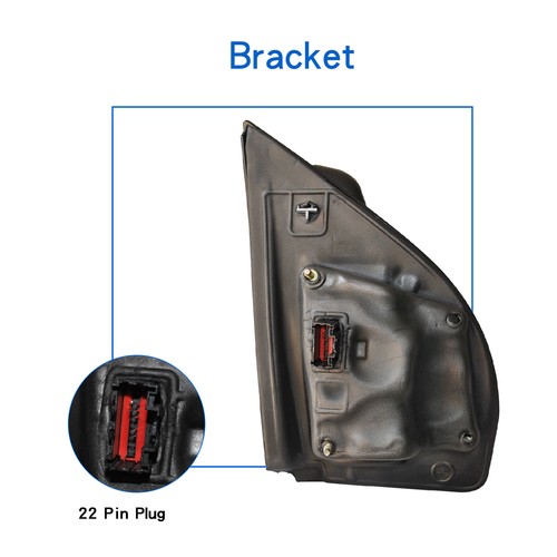 Pair Towing Mirrors For 2017-2020 Ford F-250 F350 Super Duty Power Heated Chrome - 第 5/12 張圖片