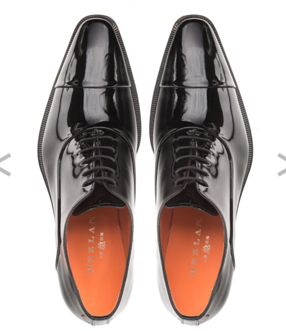 Mezlan Black Cap Toe Patent Leather Formal Oxford Size 11 | eBay display picture 1