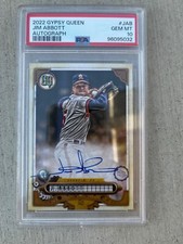 Jim Abbot PSA 10 autographed baseball card