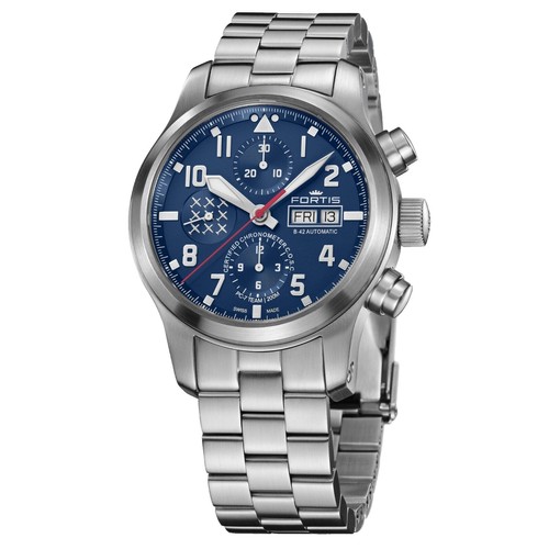 FORTIS set d'aiguilles bleu pour B-42 Diver Chronograph 651.10.12