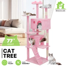 Big Cat Tree Condo Tower Large Kitten Playing House 77" Center Activity for Rest