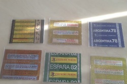 Panini World Cup Mexico 70 (3 versions) Munchen 74 and 78 82 86 packets bustina - Picture 2 of 2