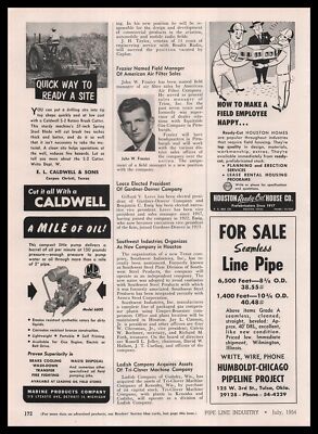 1954 E L Caldwell & Sons Corpus Christi Texas Photo Rotary Brush Cutter Print Ad